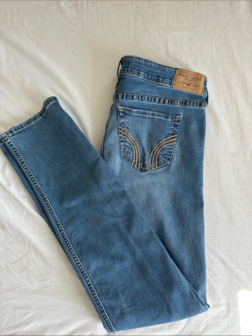 Y2K Hollister Women's Medium Blue Low Rise Skinny Jeans